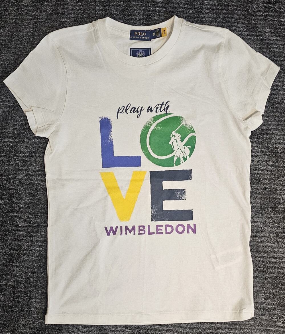 Polo Ralph Lauren White 'Play With Love' The Wimbledon Championships Womens XS